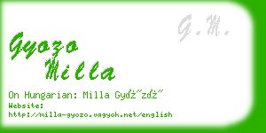 gyozo milla business card